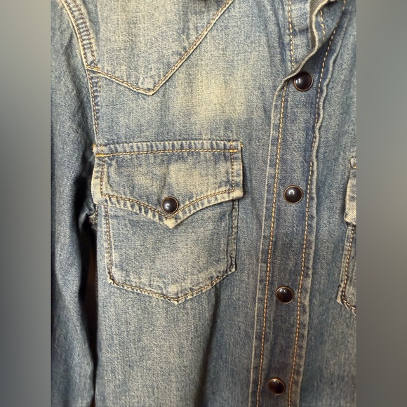 Saint Laurent  YSL Denim shirt/ made in Italy $1100 XS - Picture 10 of 16
